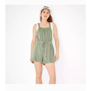 American Eagle Size XXL, Green french terry cloth bohemian jumper romper